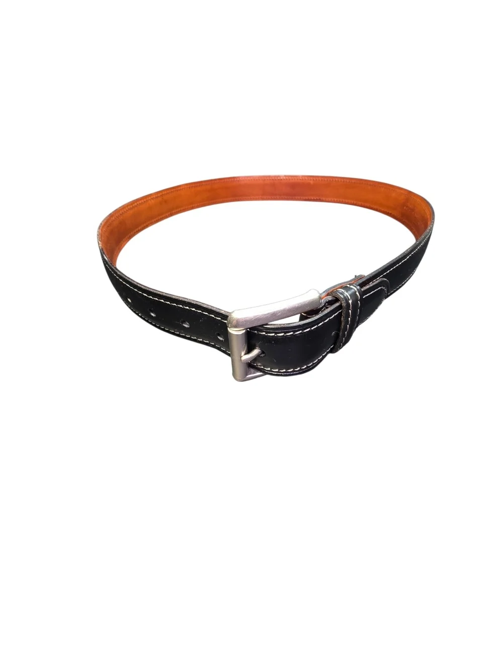 Vintage Coach Leather Black Belt Handcrafted in Turkey Vegetable Tanned 42